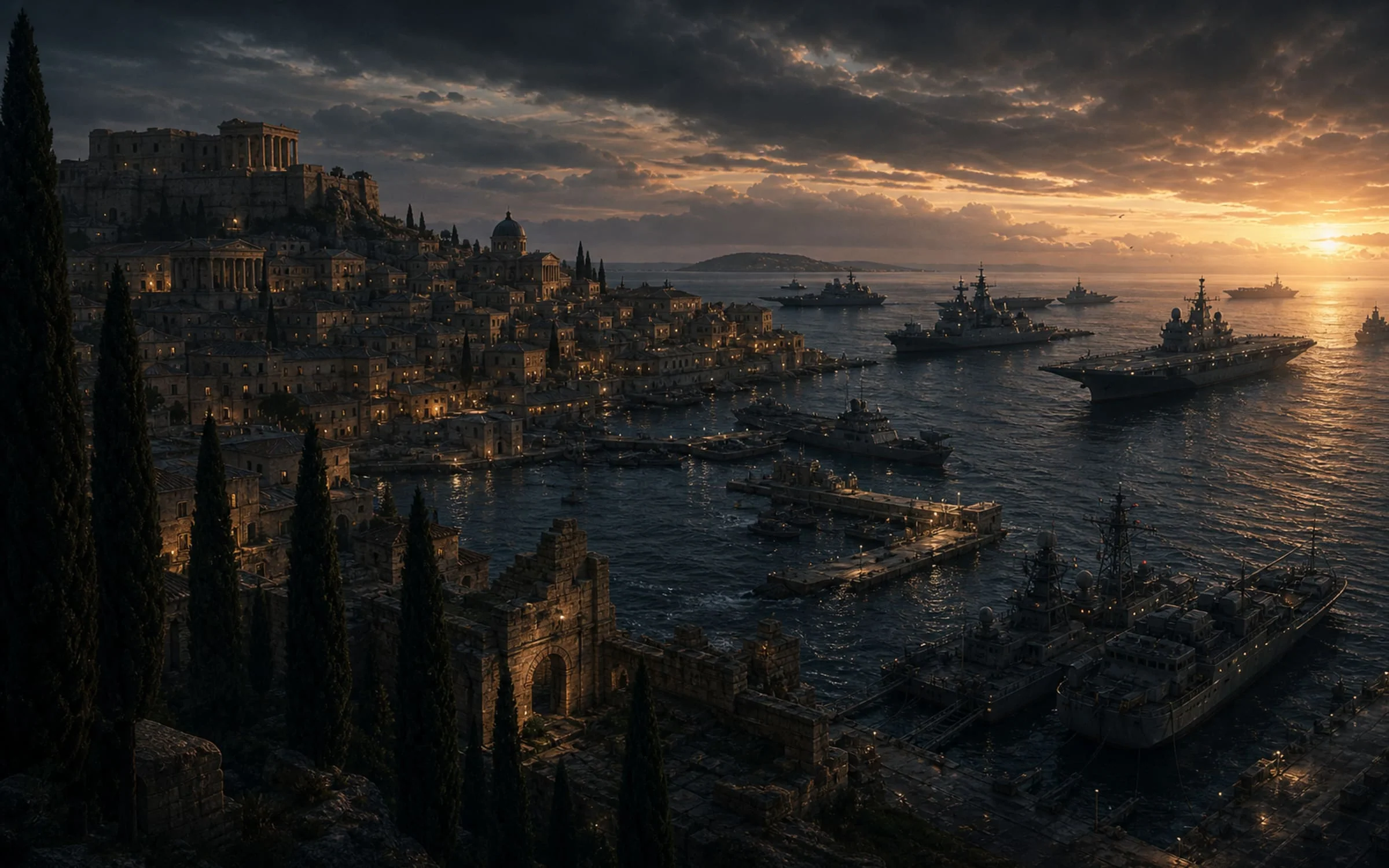 Mediterranean theater scene