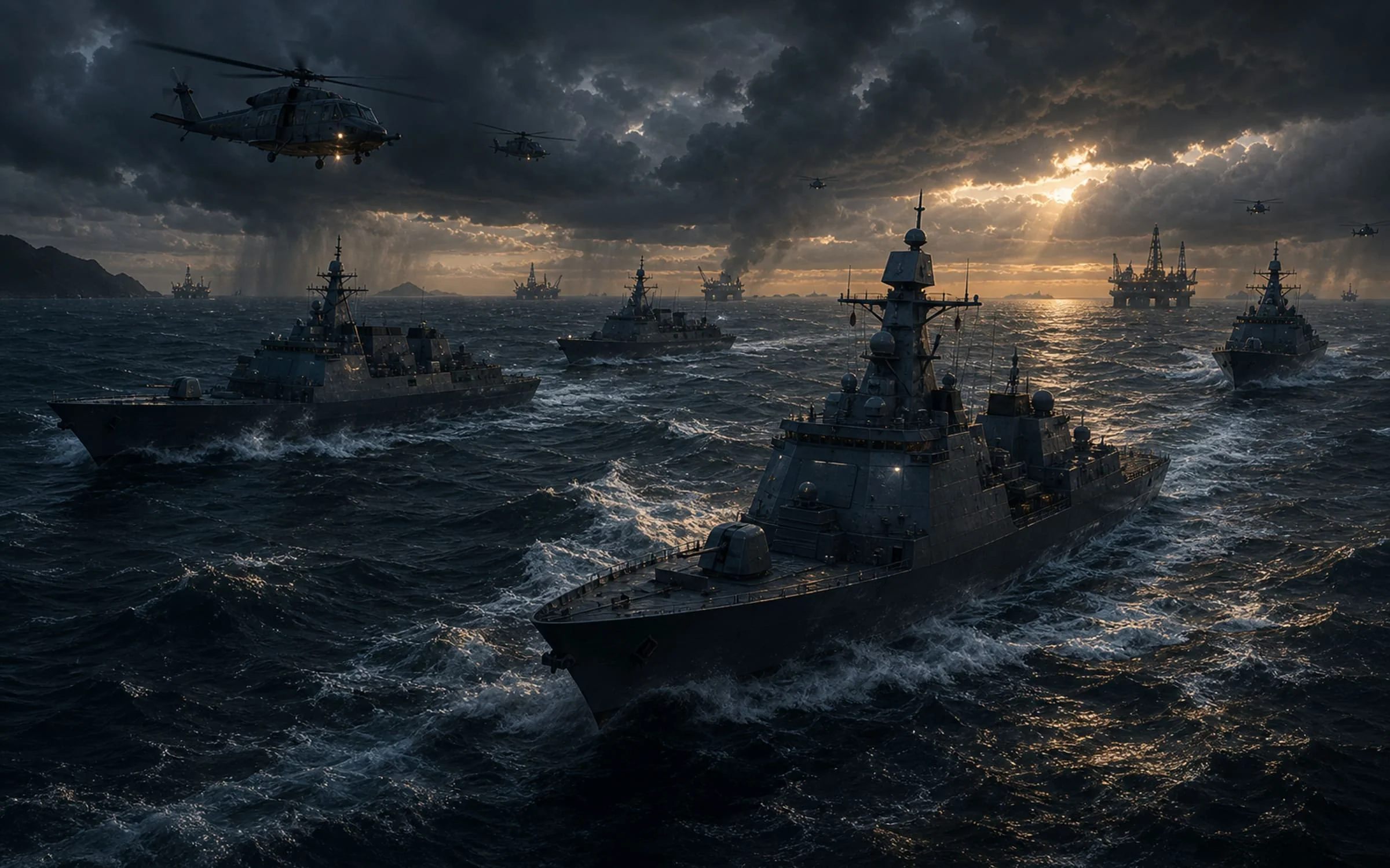 South China Sea theater scene